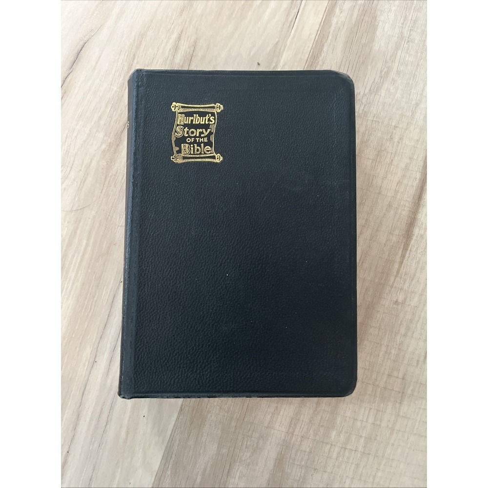 Hurlbut's Story of the Bible, Self-Pronouncing, 1932 Black Leather, Illustrated